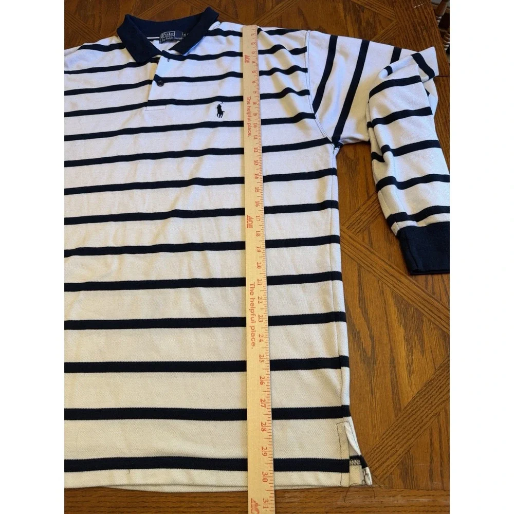 VINTAGE Polo By Ralph Lauren Men Polo 3XL Blue Embroidered Pony Rugby